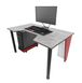 Геймерський стіл Zeus Gamer-2 бетон/червоний 10051 фото