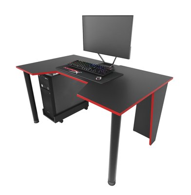 Геймерський стіл Zeus Gamer-2 чорний/червоний 10055 фото