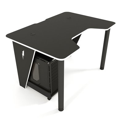 Геймерський стіл Zeus Ivar-1200 чорний/білий 10100 фото