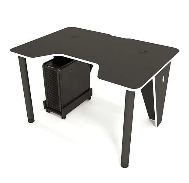 Геймерський стіл Zeus Ivar-1400 чорний/білий 10105 фото