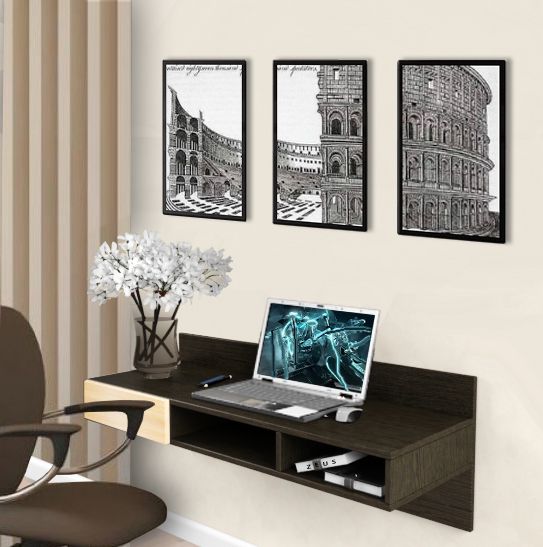 Навісний стіл Comfy-Home AirTable X1 Mini, Венге 10187 фото