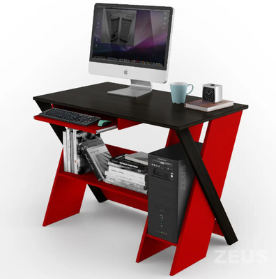 Комп'ютерний стіл Comfy-Home™ Zhuk венге/червоний 10232 фото