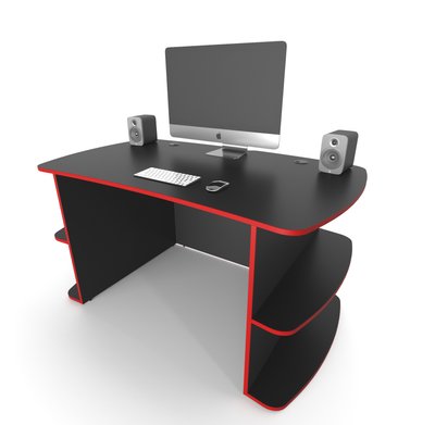 Геймерський стіл Zeus Floki чорний/червоний 10073 фото