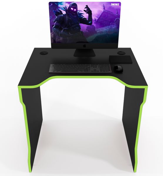 Геймерский стол Zeus Tron-3 черный/зеленый 10037 фото