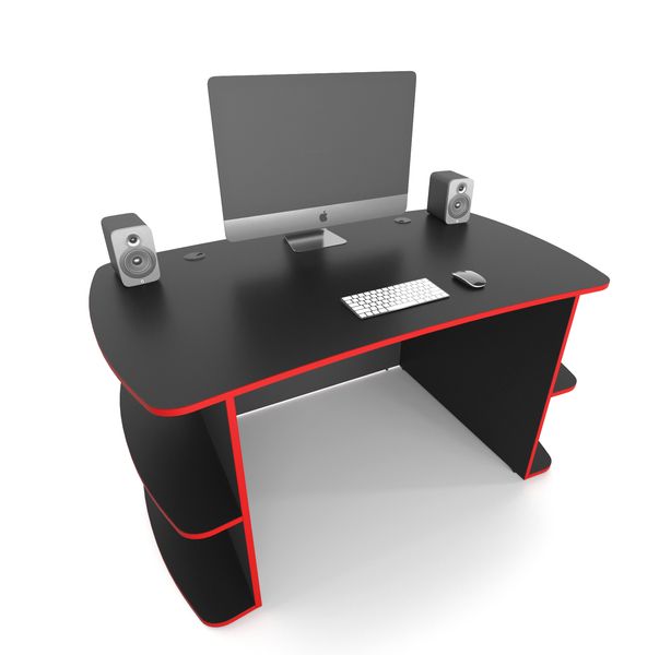 Геймерський стіл Zeus Floki чорний/червоний 10073 фото