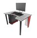 Геймерський стіл Zeus Gamer-1 бетон/червоний 10026 фото 1