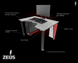 Геймерський стіл Zeus Gamer-1 бетон/червоний 10026 фото 4