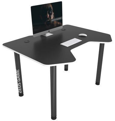 Геймерский стол Zeus Pixel черный/белый 10064 фото