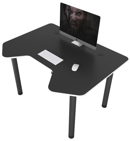 Геймерський стіл Zeus Pixel чорний/білий 10064 фото