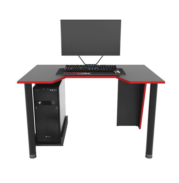 Геймерський стіл Zeus Gamer-1 чорний/червоний 10029 фото