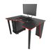 Геймерський стіл Zeus Gamer-1 чорний/червоний 10029 фото 1