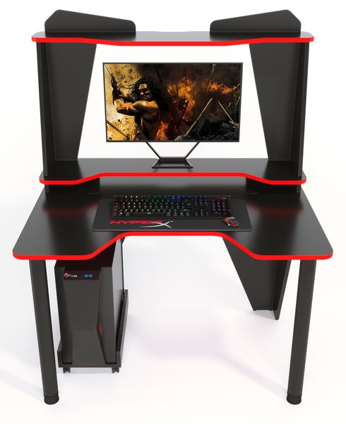 Геймерский стол Zeus Ivar-3 1400 черный/красный 10115 фото
