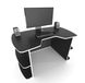 Геймерський стіл Zeus Floki-2 чорний/білий 10076 фото