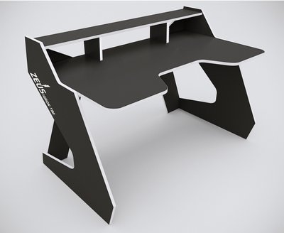 Геймерский стол Zeus Tim черный/белый 10167 фото