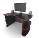 Геймерський стіл Zeus Floki-2 чорний/червоний 10078 фото 2