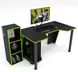 Геймерський стіл Zeus Gamer-4 чорний/лайм 10197 фото