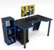 Геймерський стіл Zeus Gamer-4 чорний/синій 10199 фото