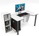 Геймерський стіл Zeus Gamer-4 білий/чорний 10194 фото