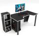 Геймерський стіл Zeus Gamer-4 чорний/білий 10196 фото